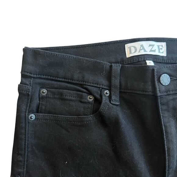 New DAZE DENIM Call You Back Mid-Rise Skinny Black Jeans Women's Sz 31 - Picture 4 of 12